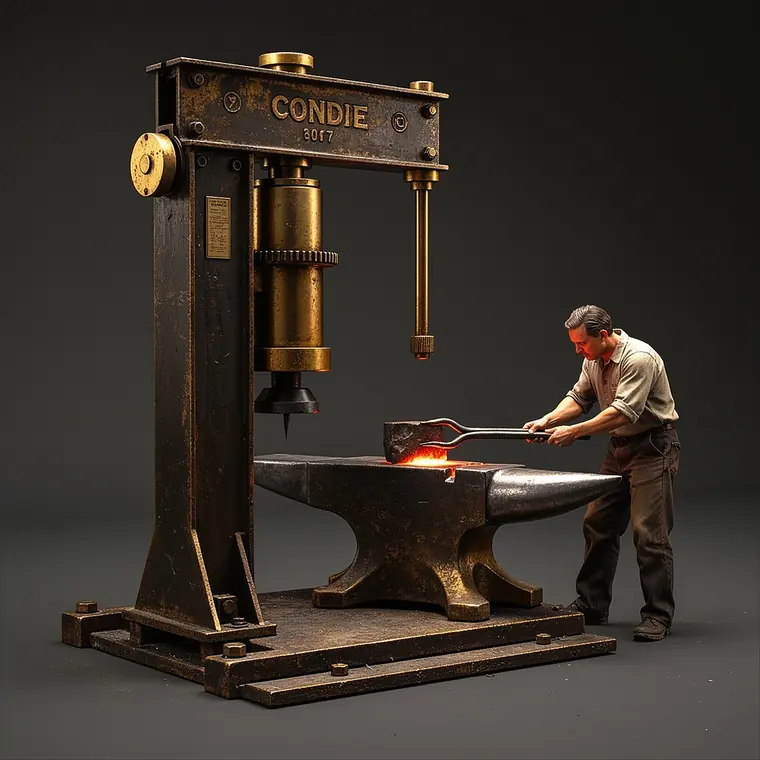 Condie Steam Hammer, 1850, Precision Forging