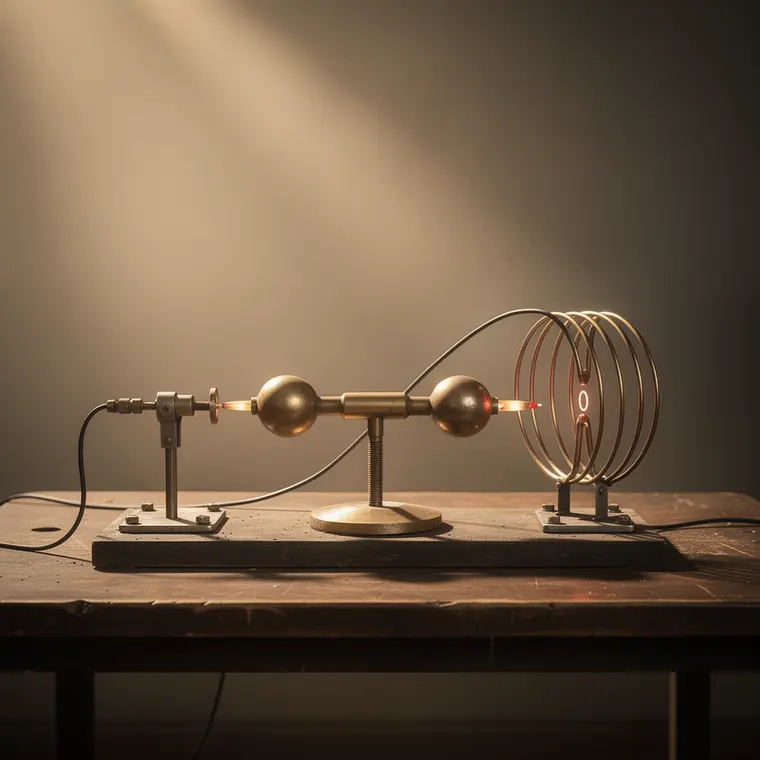 Hertz Spark Apparatus, 1887, Induction Coil
