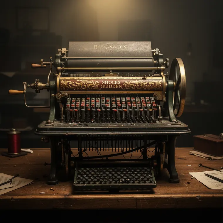Sholes and Glidden, 1874, Type Bar Typewriter