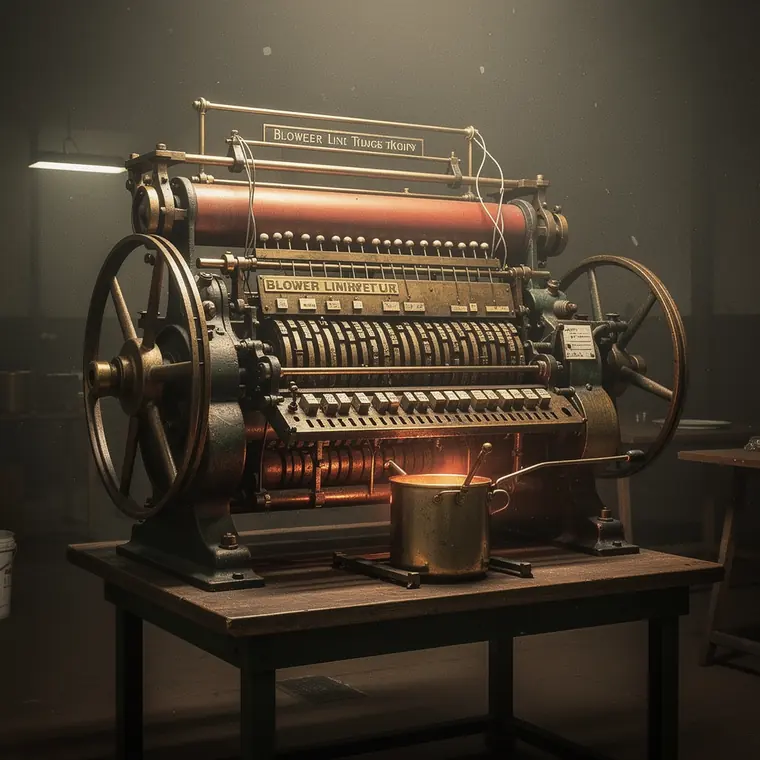 Blower Linotype, 1886, Line Casting Machine