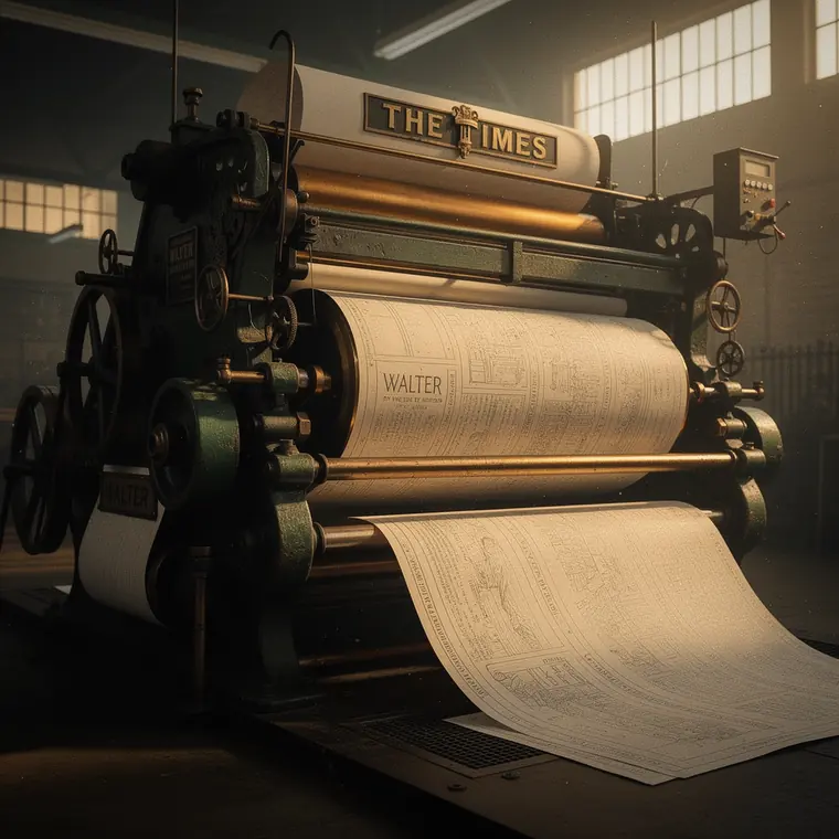 Walter Press, 1866, Rotary Printing Press
