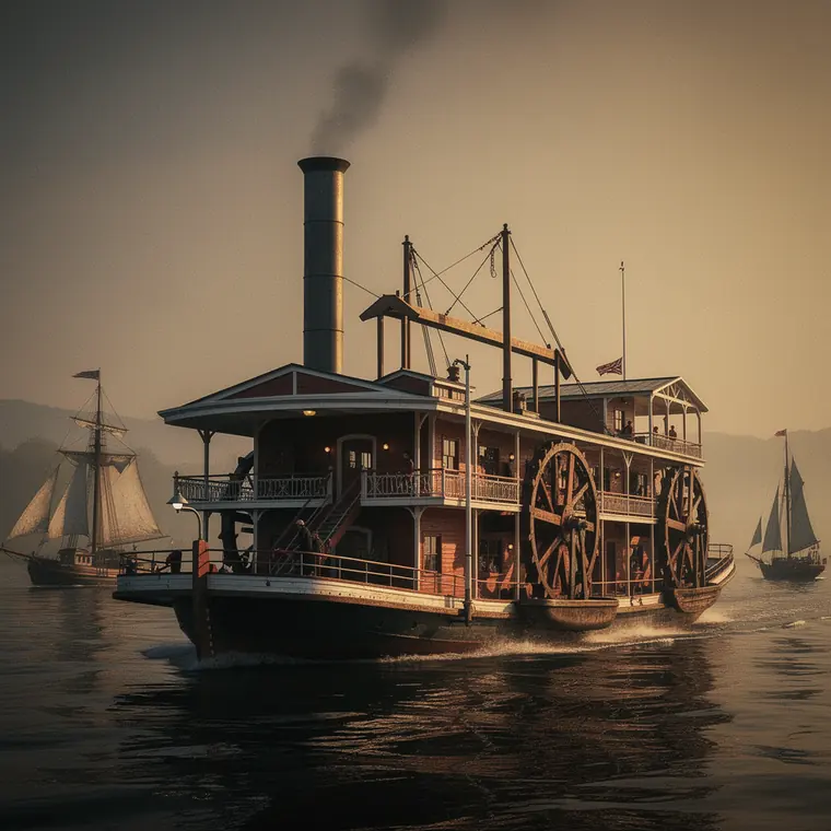 Clermont, 1807, Paddle Steamer