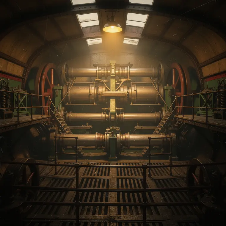 Schaufelradmaschine der Great Eastern, 1858, Oscillating Paddle Engine