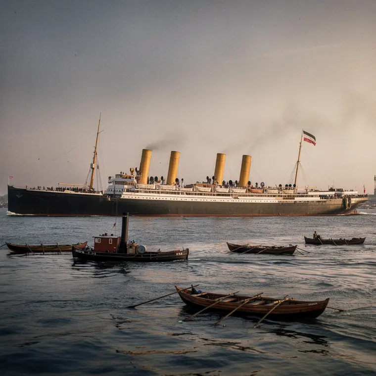 Kaiser Wilhelm der Grosse, 1897, Four Funnel Liner