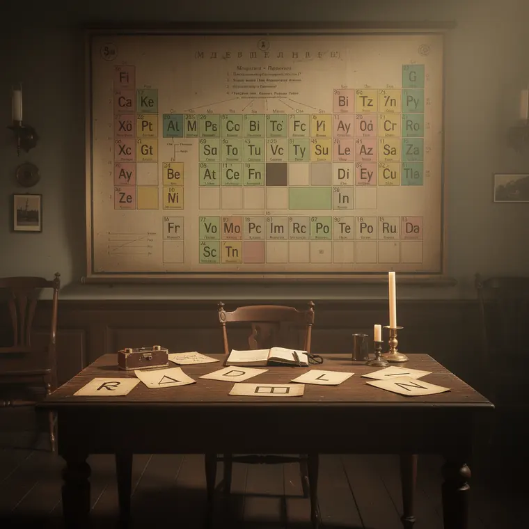 Mendeleev Wall Chart, 1869, Periodic Table