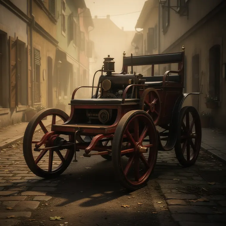 Daimler Motorkutsche, 1886, Motorised Carriage