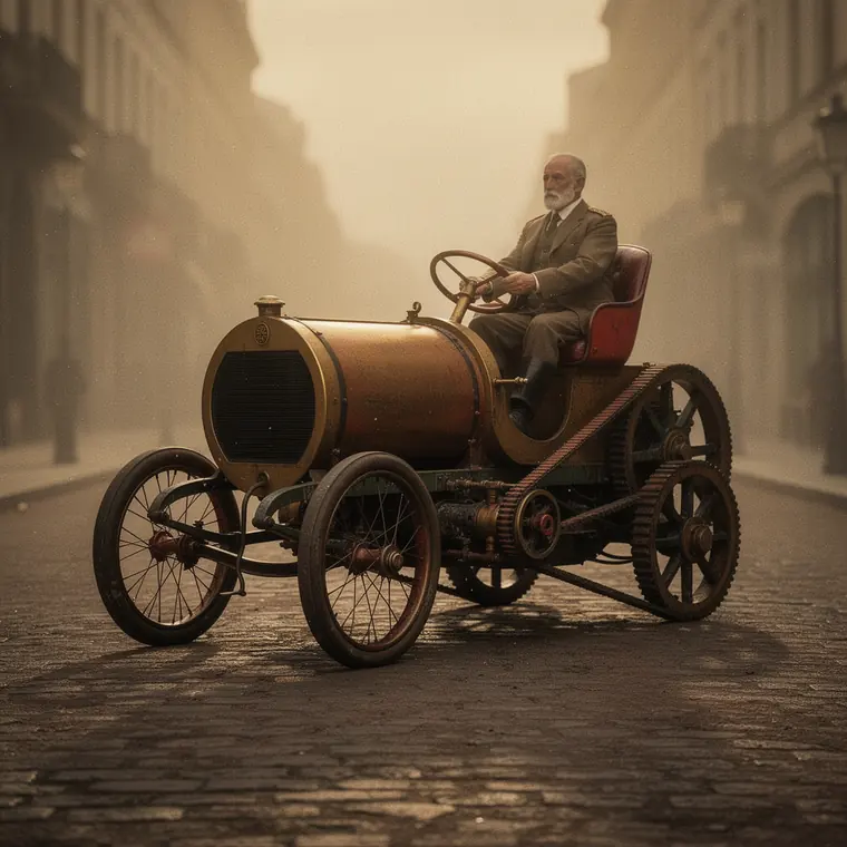 Leon Bollee Voiturette, 1896, Three Wheel Voiturette with Tandem Seat