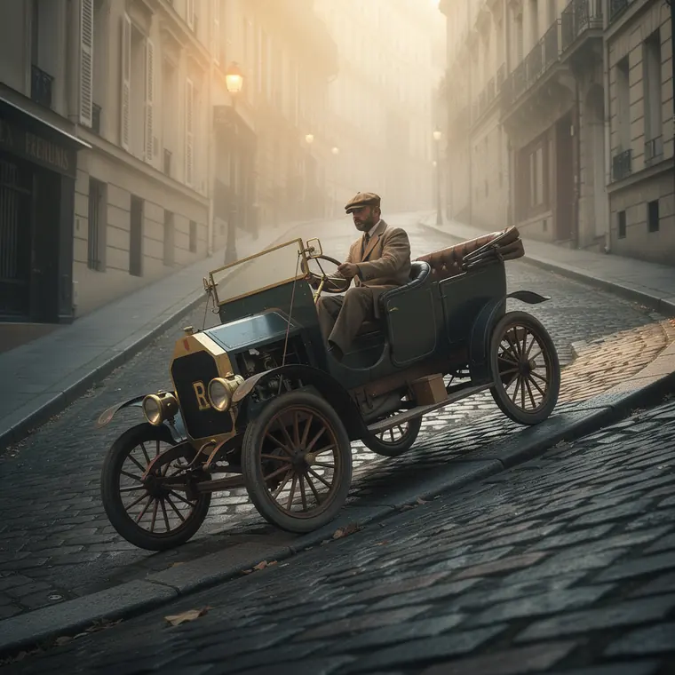 Renault Voiturette Type A, 1898, Voiturette with Shaft Drive