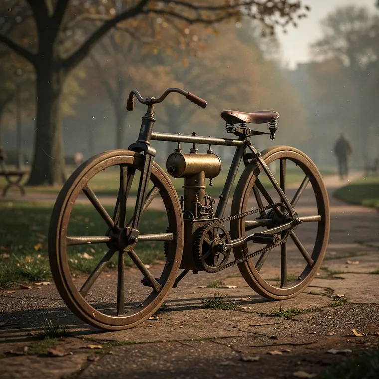 Roper Dampf-Velociped, 1869, Steam Bicycle