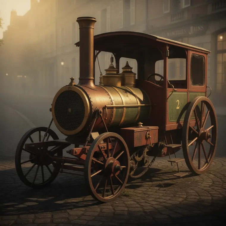 La Mancelle, 1878, Steam Car with Shaft Drive