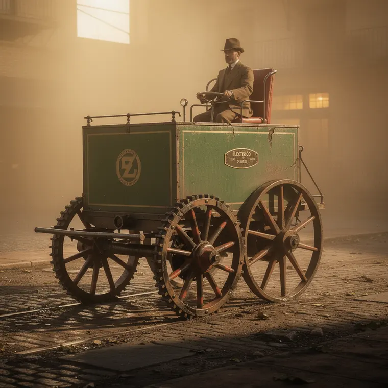 Electrobat, 1894, Electric Car with Front Drive