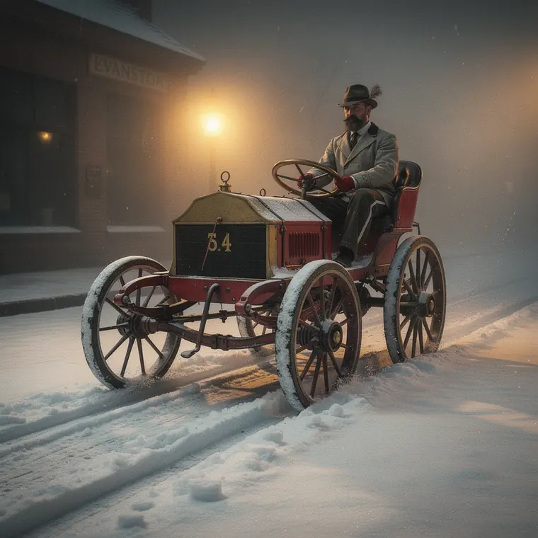 Duryea in Chicago, 1895, Petrol Racing Car