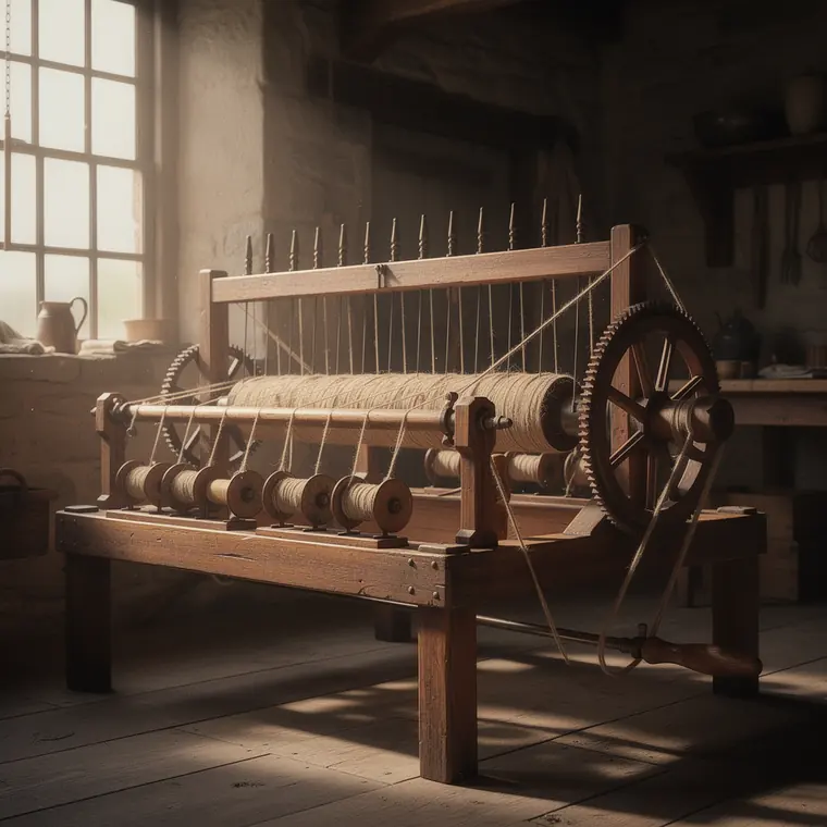 Spinning Jenny, 1764, Hand Spinning Frame