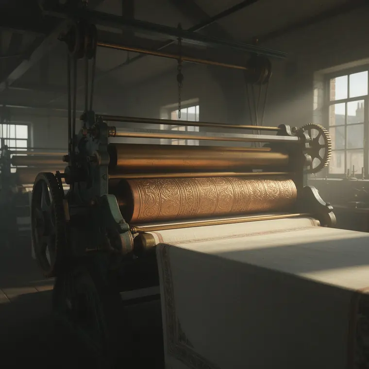 Bell Roller Printer, 1783, Roller Printing Machine