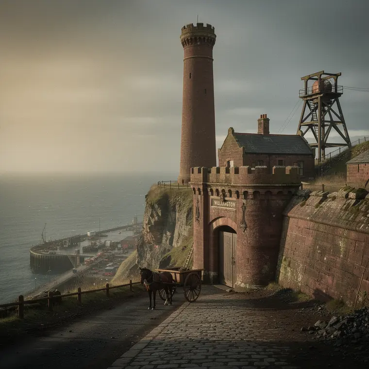 Whitehaven Candlestick, 1850, Ornamental Chimney of Wellington Pit