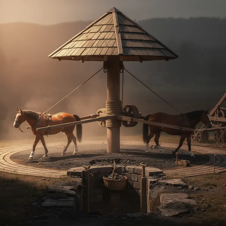 Pferdegoepel, 1780, Horse Whim Winding