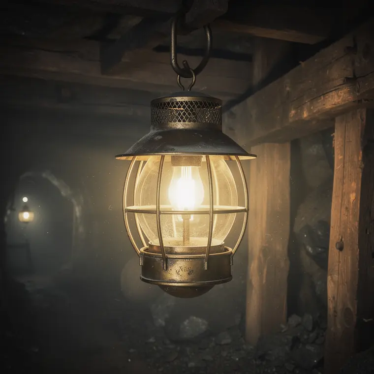 Mueseler Lamp, 1840, Safety Lamp with Sheet Metal Chimney