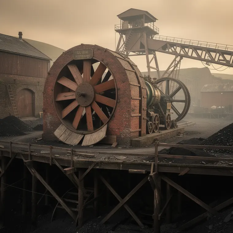 Guibal-Ventilator, 1862, Mine Ventilation Fan with Paddle Wheel