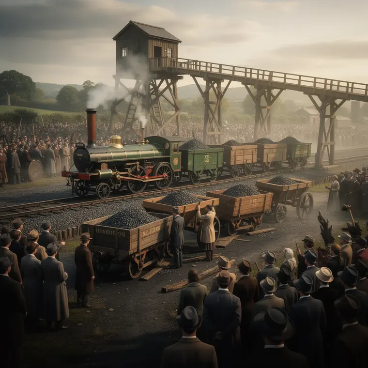 Locomotion No. 1, 1825, Colliery Locomotive with Coupling Rods