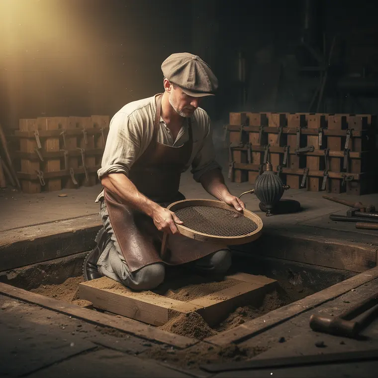 The Iron Moulder, 1860, Moulding Shop