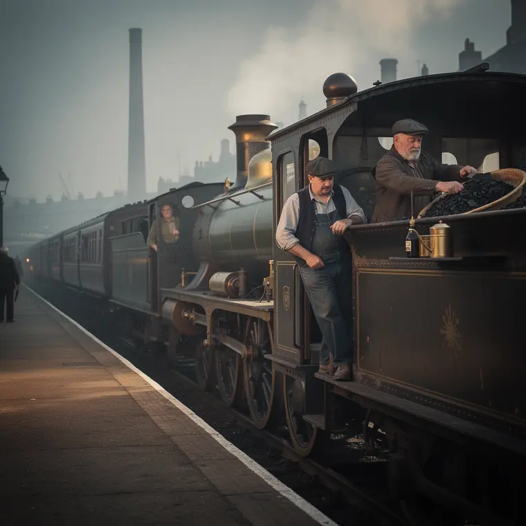 The Footplate, 1895, Locomotive Cab