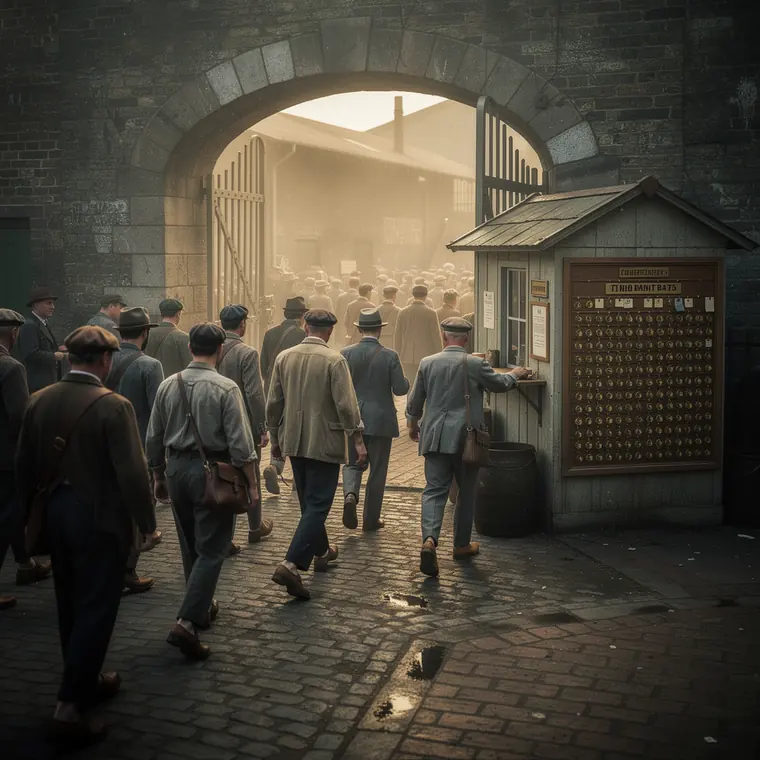The Works Gate, 1890, Shift Change
