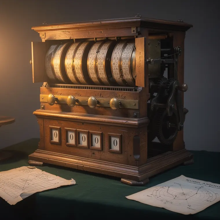 Schickard's Calculating Clock, 1623, Rechenuhr