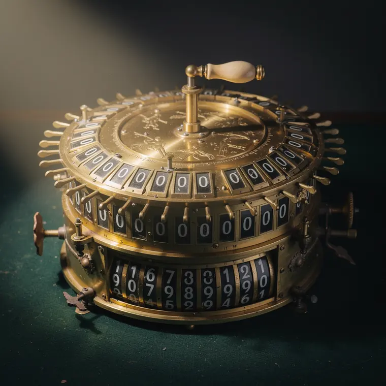 Hahn's Calculating Machine, 1774, Circular Stepped Drum