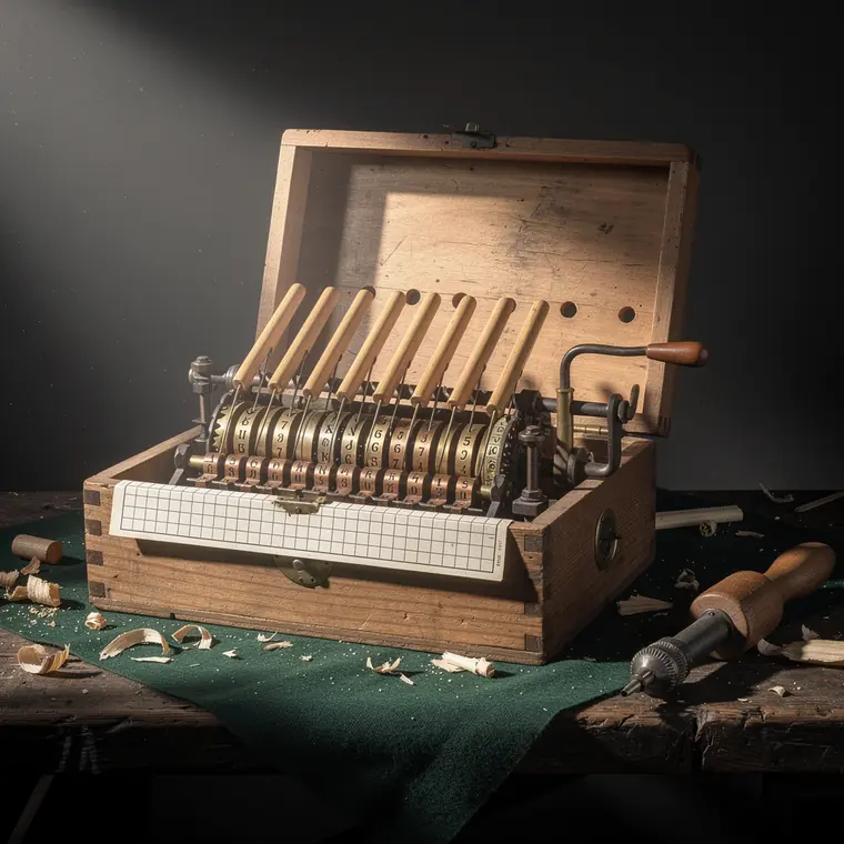 The Macaroni Box, 1885, Key-Driven Prototype