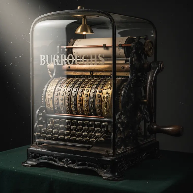 Burroughs Adding and Listing Machine, 1888, Key-Driven with Printer