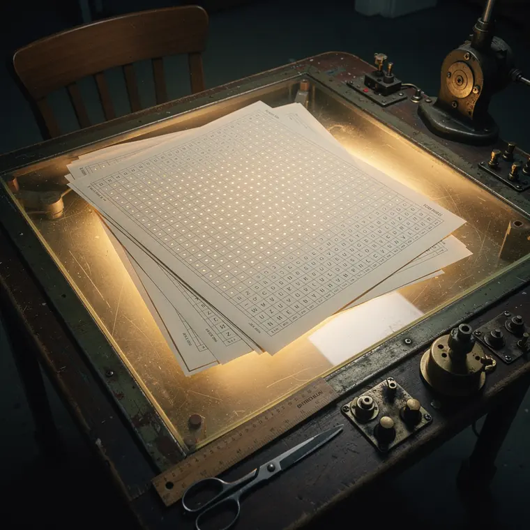 Zygalski Sheets, 1938, Perforated Sheets
