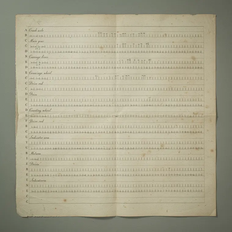 Mechanical Notation, 1826, Babbage's Notation