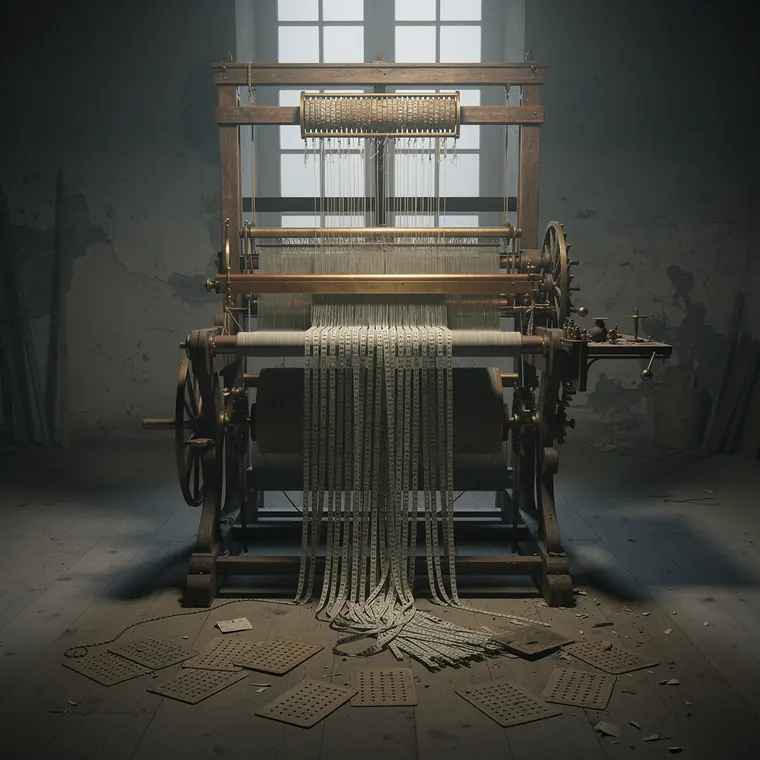The Weavers of Lyon, 1831, Jacquard Loom