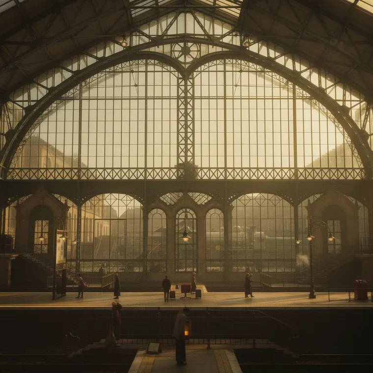 St Pancras Station, 1868, Wrought Iron Single Span Shed