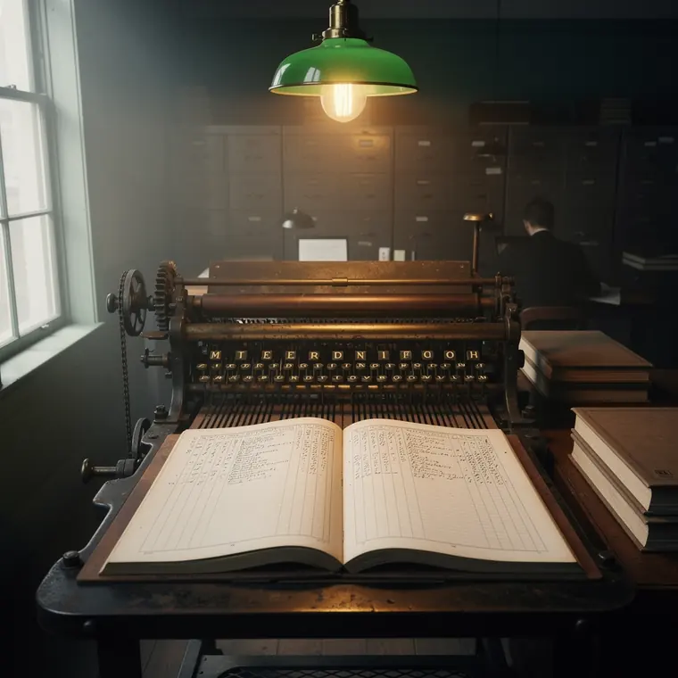 Elliott-Fisher Flat Writing Machine, 1903, Flat-Bed Book Typewriter