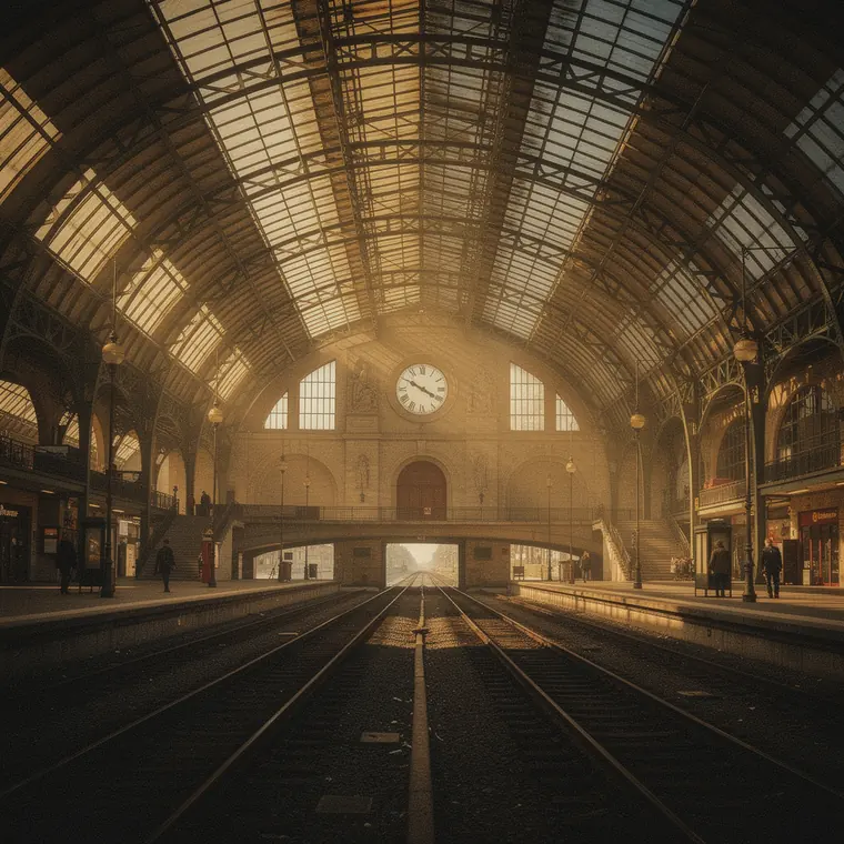 Gare d'Orsay, 1900, Iron Hall with Coffered Vault