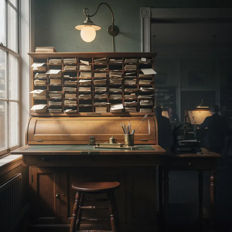 The Pigeonhole Desk, 1870, Pigeonhole Storage