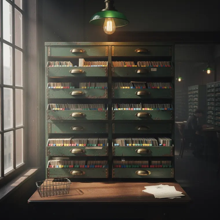 The Kardex Wall, 1915, Visible Record Filing