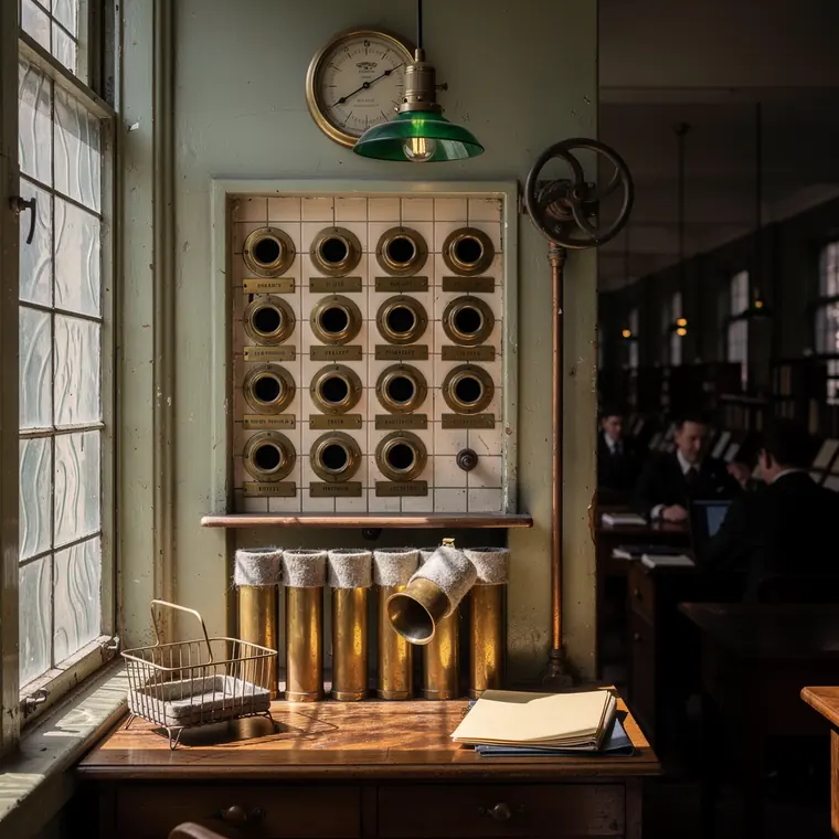 Pneumatic Tube Station, 1900, Pneumatic Despatch