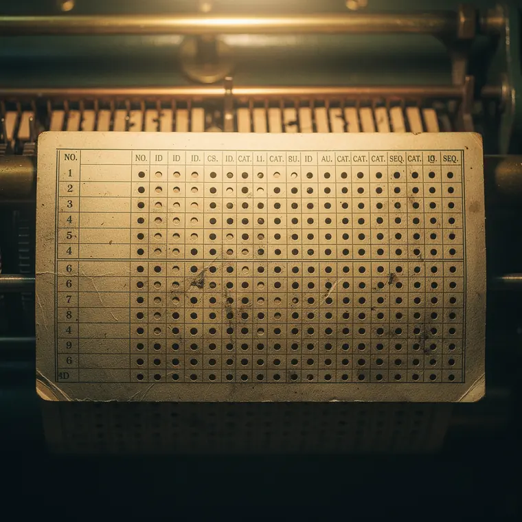 The Hollerith Card, 1890, Round-Hole Card