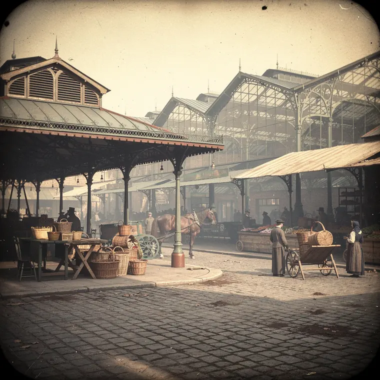 Les Halles, 1874, Iron Pavilions with Glass Roof