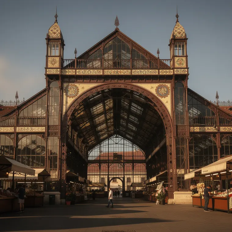 Nagyvasarcsarnok Budapest, 1897, Steel Truss Hall