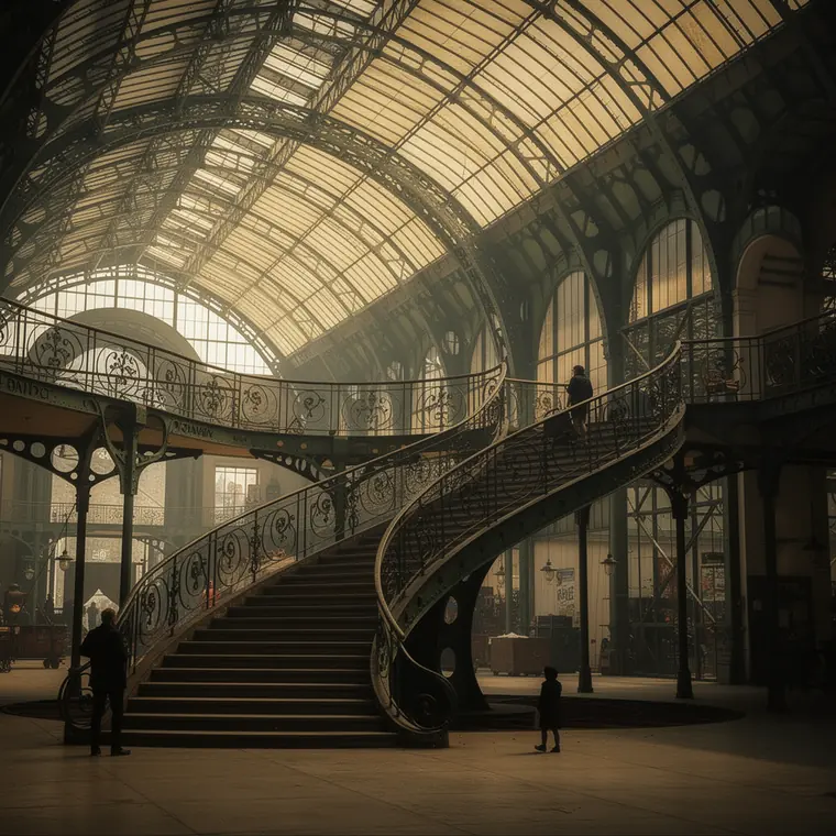Grand Palais, 1900, Steel Arch with Glass Vault
