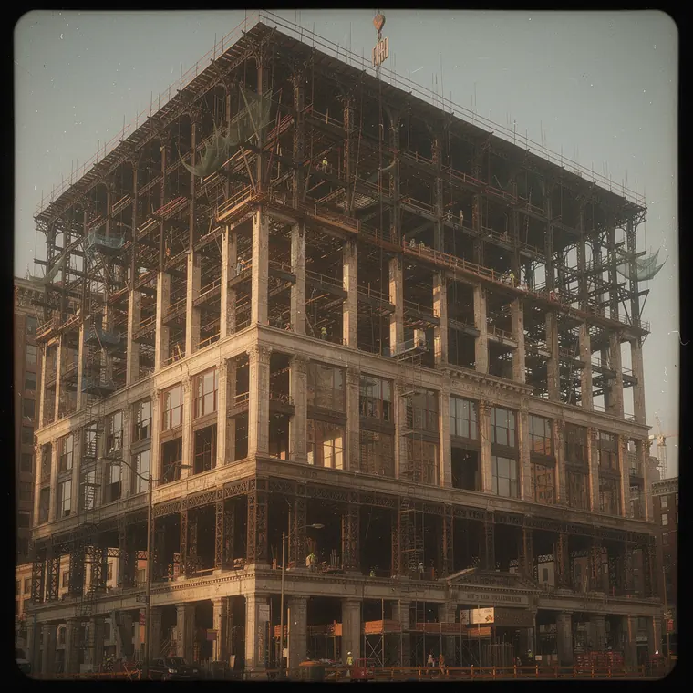 Home Insurance Building, 1885, Metal Frame Construction