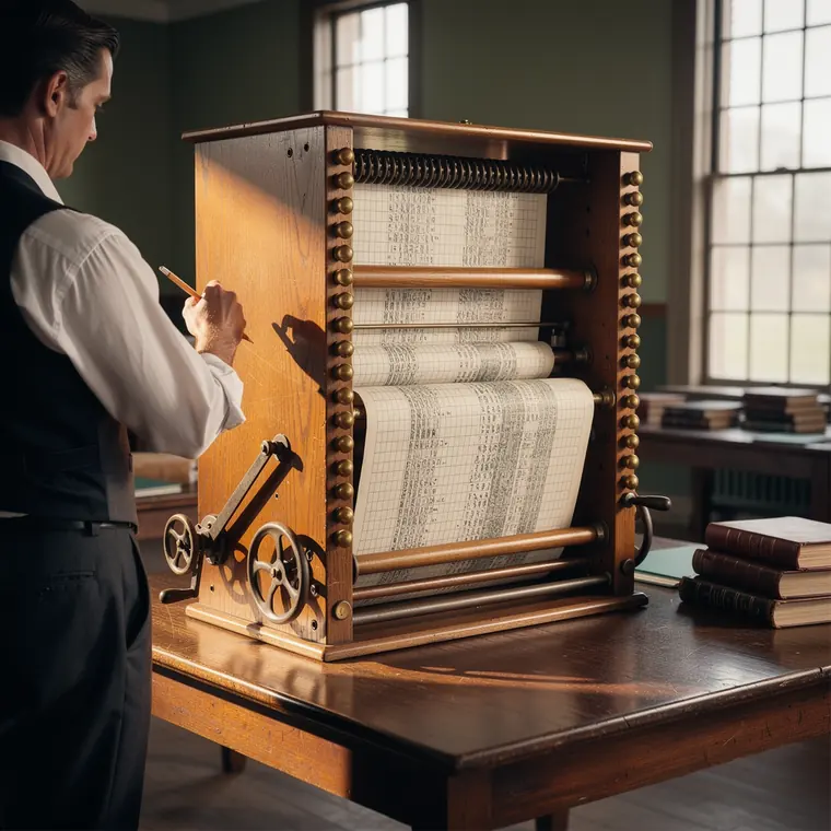 The Seaton Tabulating Device, 1872, Roller Tallying Frame