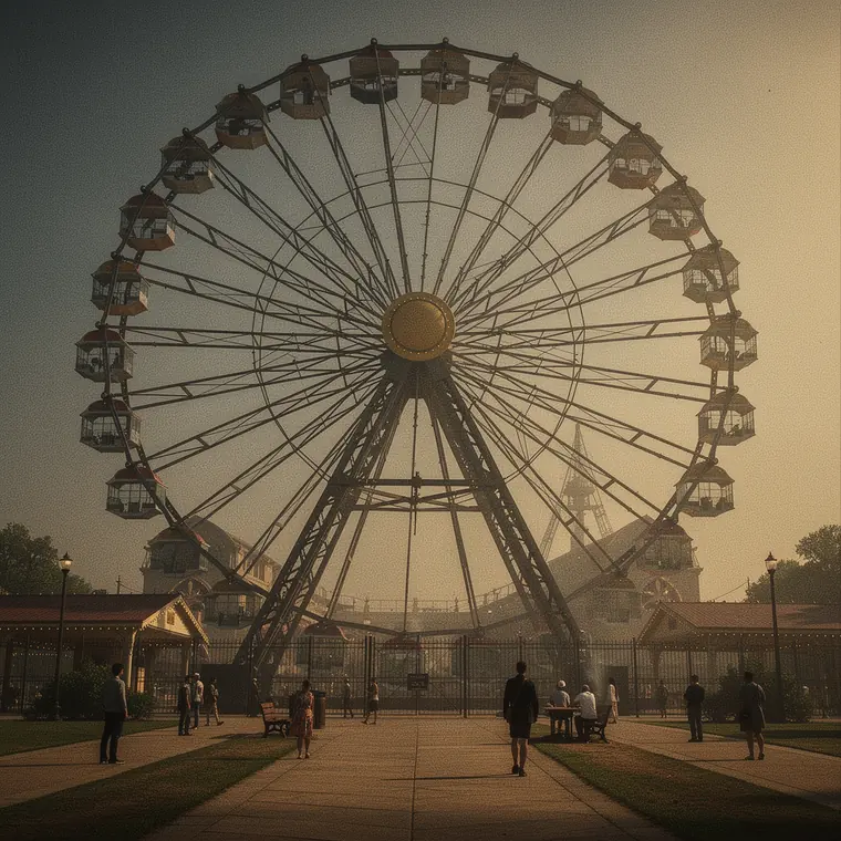 Ferris Wheel Chicago, 1893, Steel Wheel with Tensioned Spokes