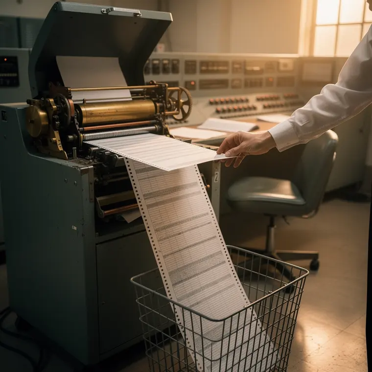 The Last Printout, 1963, High-Speed Line Printer