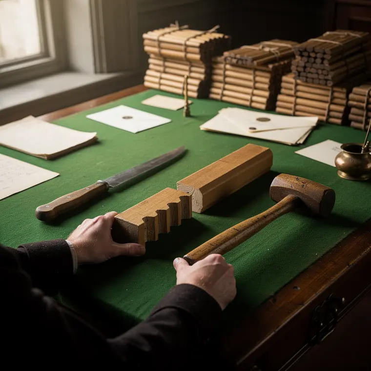 The Exchequer Tally, 1822, Split Tally Sticks