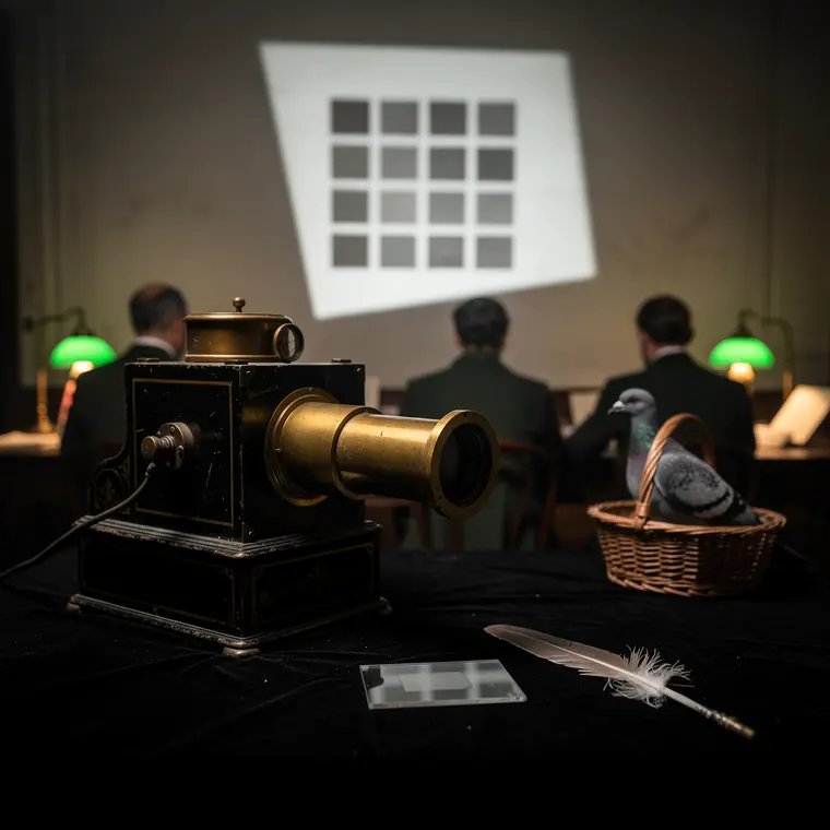 The Pigeon Post Film, 1870, Microfilm Despatch Projection