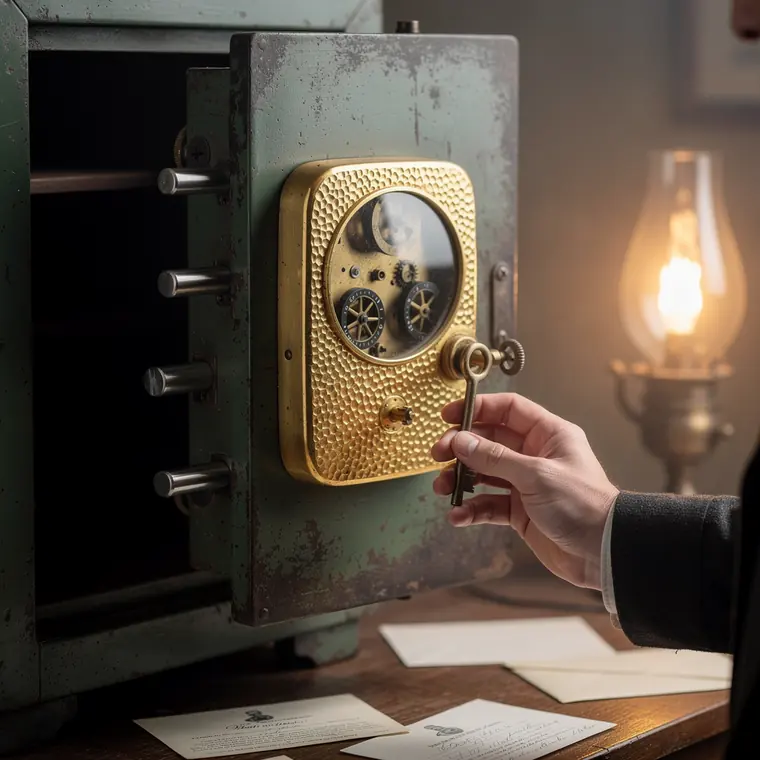 The Time Lock, 1874, Clockwork Vault Lock